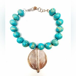 NEST Turquoise and Silver Statement Necklace
